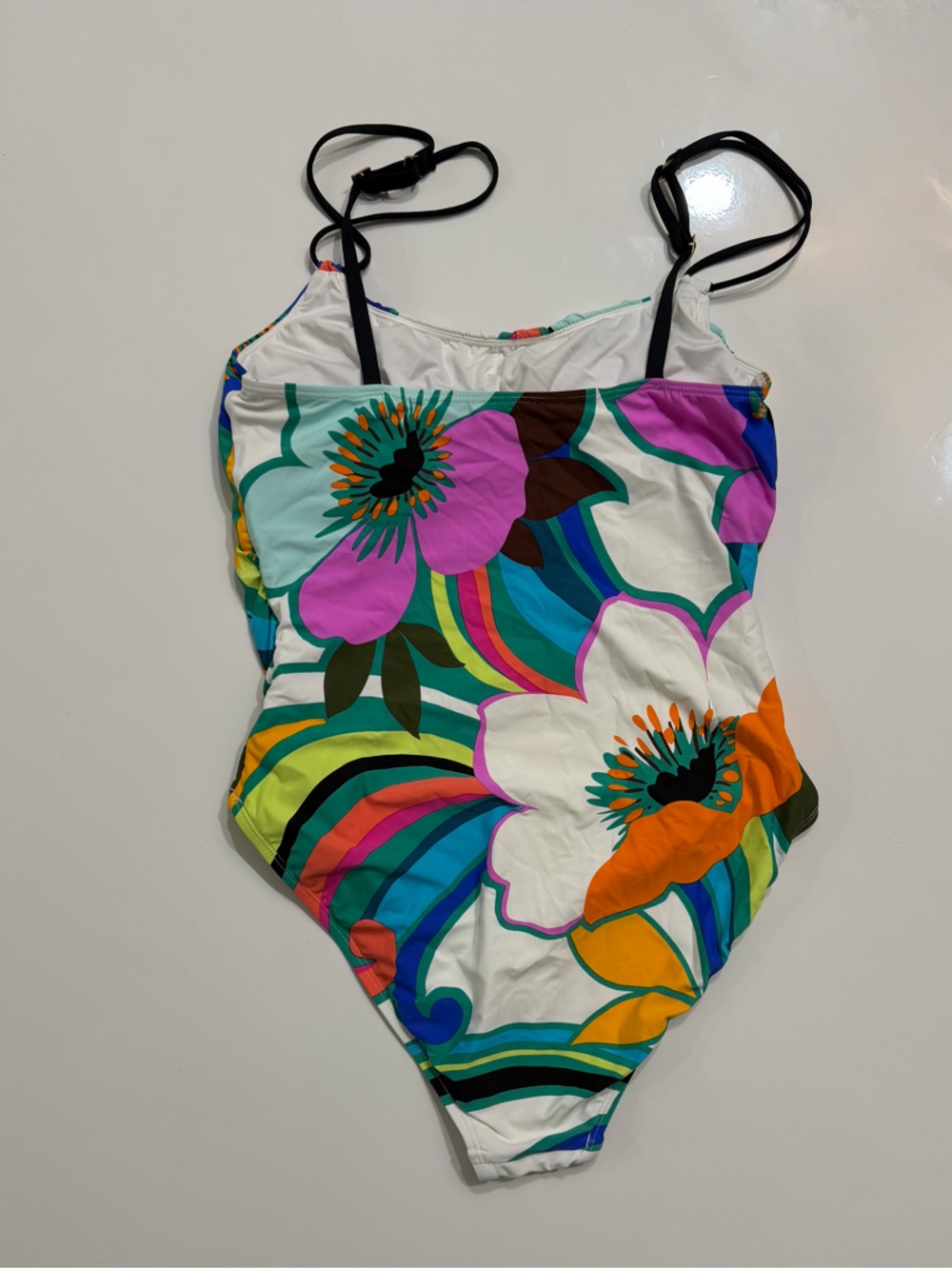 La Blanca Suncatcher One Piece Swimsuit Size 10 Floral Rainbow Print EUC - Picture 4 of 5